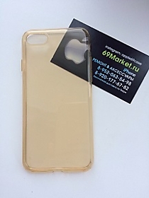 Тонкий силиконовый чехол для iPhone 7/8/SE2020 золотой