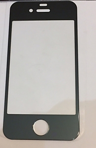 Черное защитное стекло для iPhone 4/4S перед