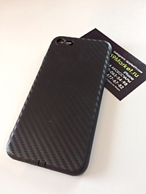 Силиконовый черный карбоновый чехол для Iphone 7/8/SE2020