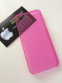 Тонкий прозрачный чехол для iPhone 5/5S из мягкого пластика, фиолетовый