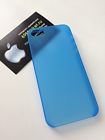 Мягкий пластиковый чехол для iPhone 5/5S голубой
