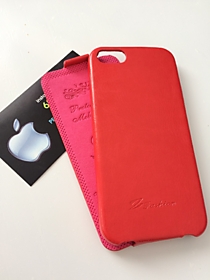 Кожаный чехол флип для iPhone 5/5S/SE красный