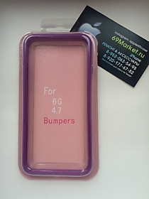 Силиконовый бампер для iPhone 6 фиолетовый   