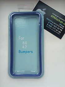 Силиконовый бампер для iPhone 6 синий