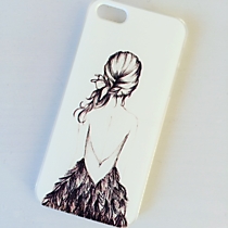 Пластиковый чехол Девочка для iPhone 5/5S  