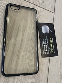 Силиконовый прозрачный чехол с черным бампером для iPhone 6 Plus/6S Plus