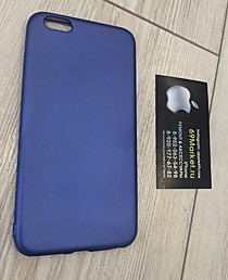 Мягкий синий чехол для iPhone 6 Plus/6S Plus