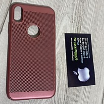 Пластиковый чехол дышащий розовый  для Iphone X/XS 