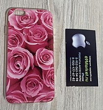 Силиконовый чехол для Iphone 6/6S розы