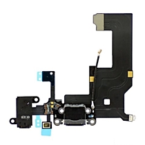 Нижний шлейф порта зарядки на iPhone 5 (черный)