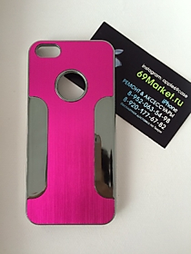 Ультралегкий чехол из пластика и алюминия для iPhone 5/5S розовый
