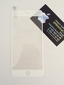 Полноразмерное защитное стекло для iPhone 6 Plus/6S Plus белое