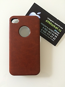 Кожаный чехол Apple для iPhone 4/4S, коричневый