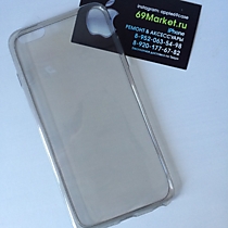 Ультратонкий прозрачный силиконовый чехол для iPhone 6 Plus/6S Plus черный