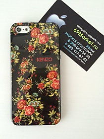 Силиконовый чехол Kenzo для iPhone 5/5S/SE Розы