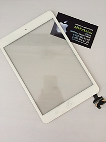 Стекло + тач скрин + home на iPad mini (белый) с коннектором