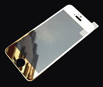 Золотое закаленное стекло для Iphone 5/5S/5C перед