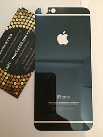 Цветное защитное стекло для iPhone 6 Plus/6S Plus черное зад