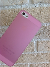 Мягкий пластиковый чехол для iPhone 5/5S розовый В НАЛИЧИИ