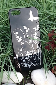 Чехол для iPhone 5/5S "Бабочки" черный В НАЛИЧИИ