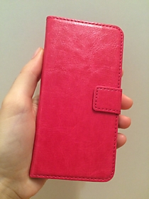 Кожаный чехол-книжка для iPhone 6 "розовые мечты"