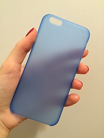 Ультратонкий пластиковый чехол для iPhone 6 синий матовый 