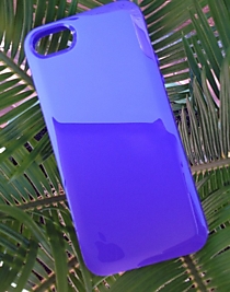 Силиконовый глянцевый чехол для iPhone 5/5S фиолетовый В НАЛИЧИИ