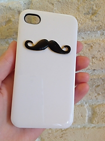 Чехол для iPhone 4/4S "mustache" белый