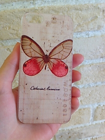 Пластиковая накладка для iPhone 5/5S "Бабочка"