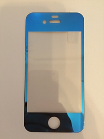 Синее защитное стекло для iPhone 4/4S перед