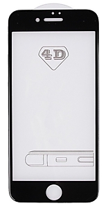 Защитное 4D стекло для Iphone 7/8 черное
