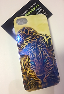 Силиконовый глянцевый чехол с тигром для Iphone 5/5s/5se
